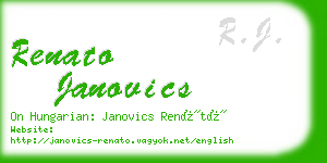 renato janovics business card